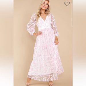 “Red dress” maxi floral dress